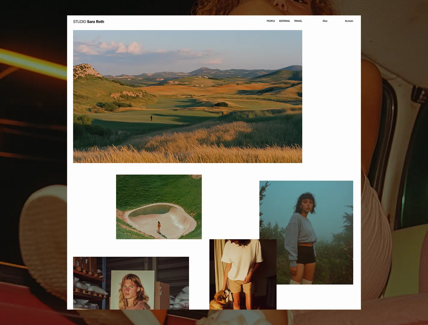 Portfolio-Webdesign für Studio Sara Roth.